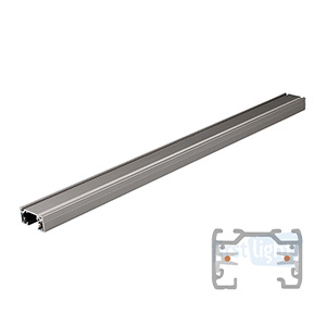 SLV et Lupa rail monophasé apparent gris argent